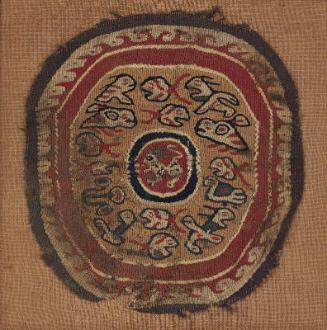 Square panel enclosing a tapestry roundel