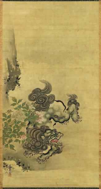 Chinese Lions and Peonies