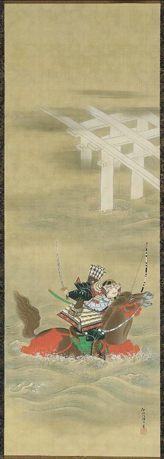 Sasaki Takatsuna Rushing across the Uji River