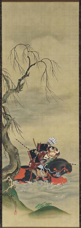 Kajiwara Kagesue Rushing across the Uji River
