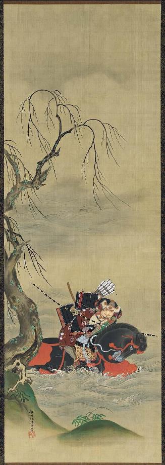 Kajiwara Kagesue Rushing across the Uji River