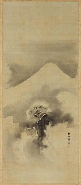 Raijin, the Thunder God, and Mount Fuji