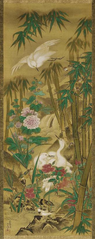 Egrets and Bamboo