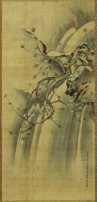 Peach Tree and Waterfall