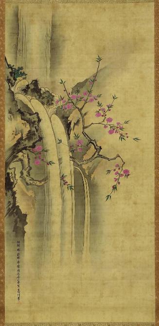 Peach Tree and Waterfall