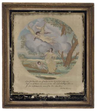 Embroidered picture:  Hagar and the Angel