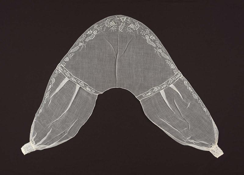 Embroidered mull cape
