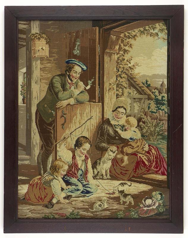 Needlepoint picture: Familien Glück