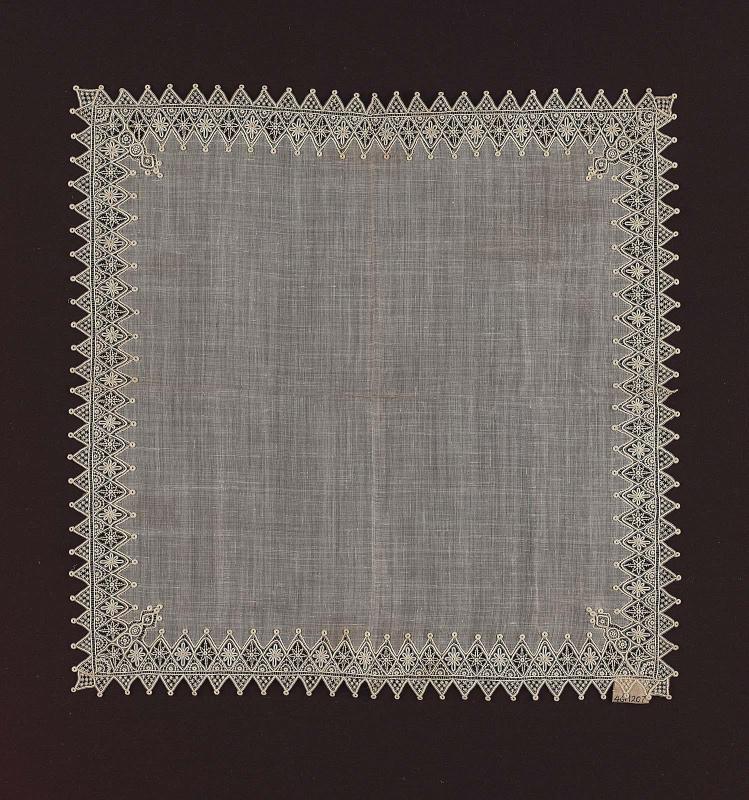 Square linen handkerchief