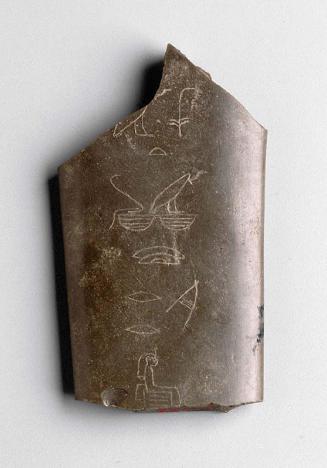 Fragment of a magic knife (peseshkef) inscribed for Menkaura's mother, Khamerernebty I