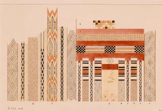 Watercolor of the west wall of Chamber C Tomb of Akhmeretnesut G 2184