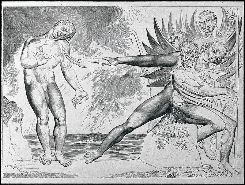 The Malebranche tormenting Ciampolo, Dante's Inferno Canto XXII