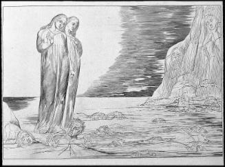 Dante striking Bocca degli Abbati's head with his foot, Dante's Inferno Canto XXXII