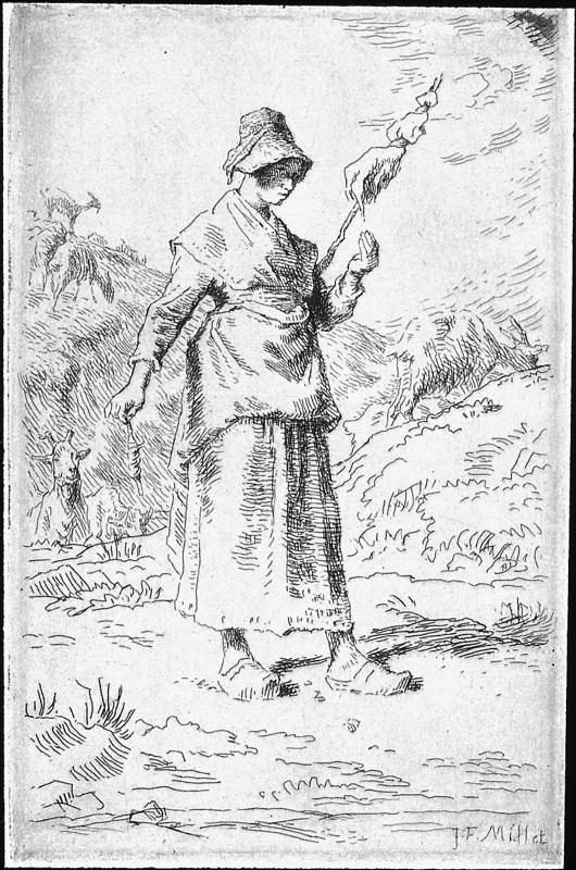 Auvergnat Goatherd Spinning