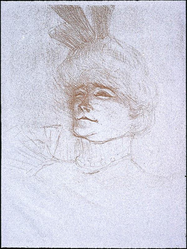 Mademoiselle Marcelle Lender, a bust-length three quarter view