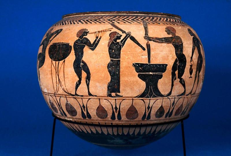 Bowl (dinos) with symposium scene