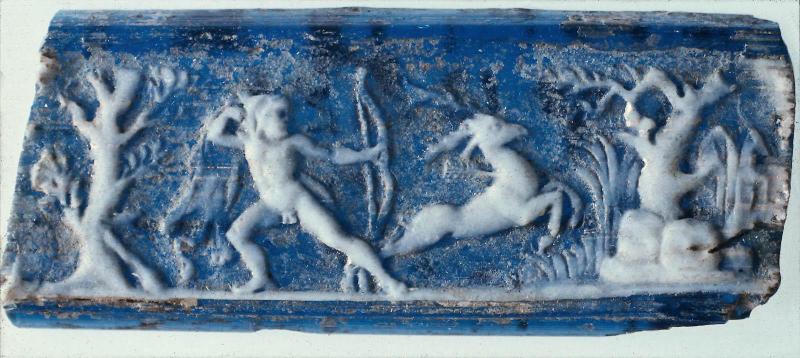 Plaque fragment with Herakles