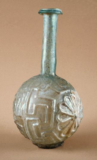 Bottle with rosettes and meander pattern