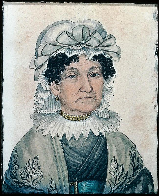 Portrait of Lydia Watson, wife of Col. Watson. Age, 55 .