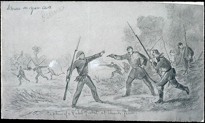 Capture of a Rebel Picket at Stroud's Farm