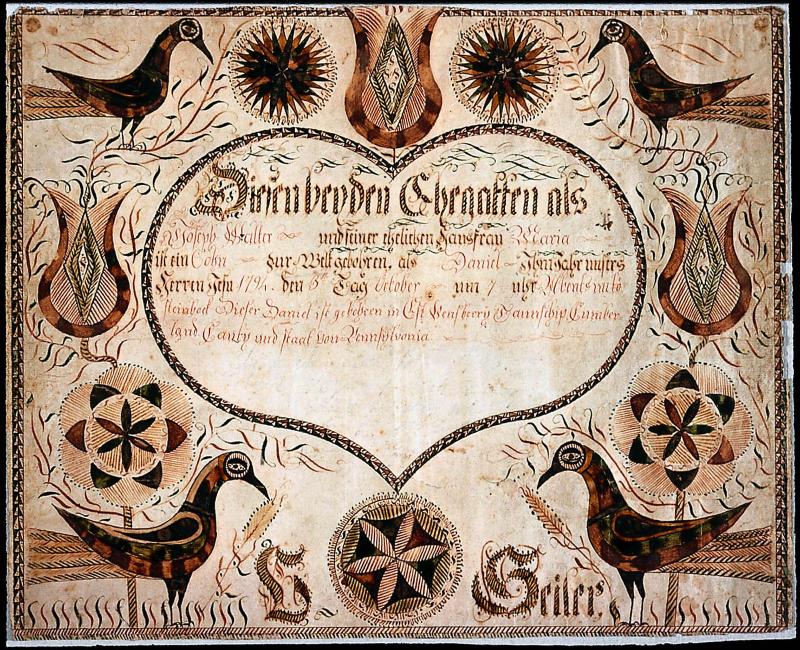 Birth certificate of Daniel Walter