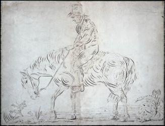 Man riding a plodding Horse