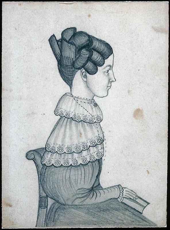 Young Lady with three-tiered eyelet collar