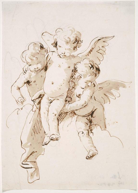 Three Cloud-Borne Cherubs