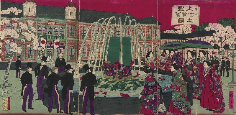 Illustration of the Second Exposition in Ueno (Dai nikai Ueno hakurankai no zu)
