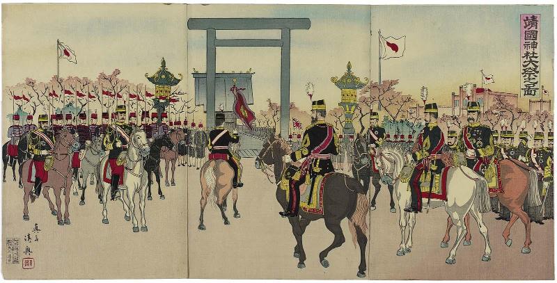 The Grand Festival at Yasukuni Shrine (Yasukuni jinja daisai no zu)