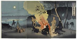 Distant View of Fengtianfu: The Bivouac of Japanese Troops (Hôtenfu enbô: Nichigun roei no zu)