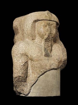 Head and shoulders from a colossus of Ramesses II