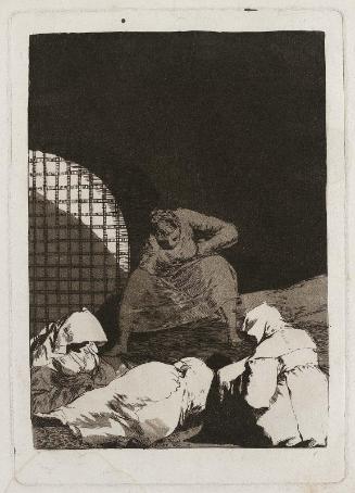Las rinde el sueño. (Sleep overcomes them); Caprichos 34