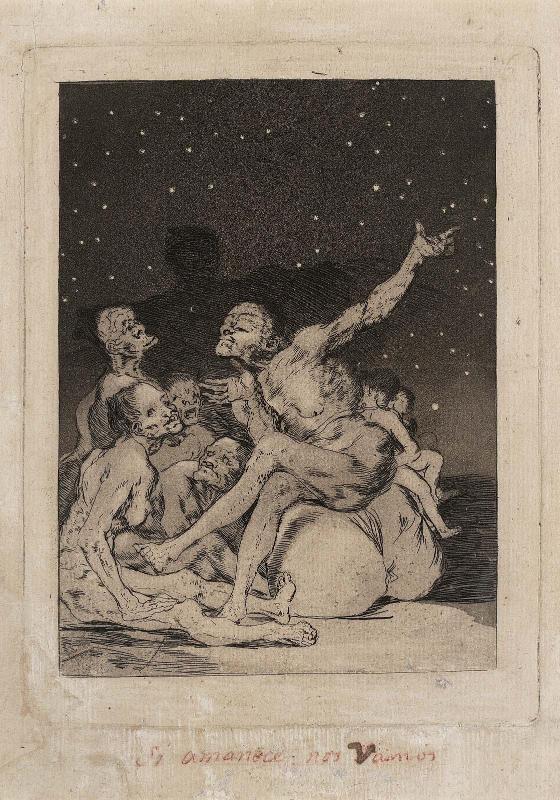 Si amanece; nos Vamos. (When day breaks, we will be off); Caprichos 71