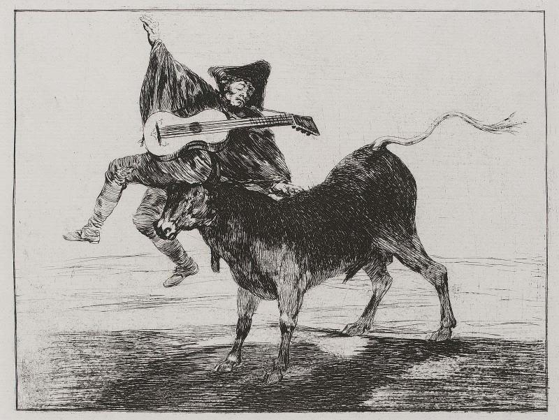 Blind Man Tossed on the Horns of a Bull (A VEUGLE ENLEVE SUR LES CORNES D'UN TAUREAU)