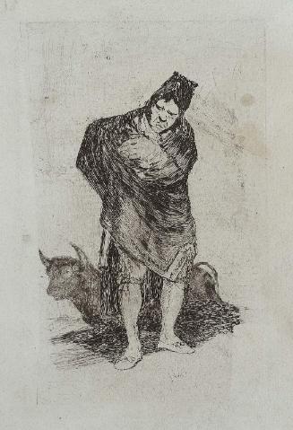 Andalusian Smuggler (Cloaked Man with Bull)
