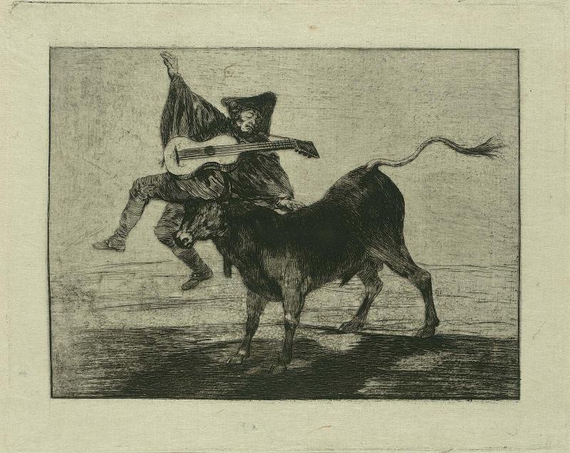 Blind Man Tossed on the Horns of a Bull (A VEUGLE ENLEVE SUR LES CORNES D'UN TAUREAU)