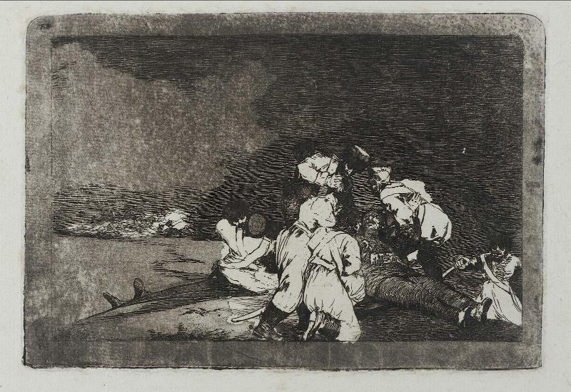 Bien te se está. (It serves you right); Fatales consequencias de la sangrienta guerra en España con Buonaparte. Y otros caprichos enfaticos (Fatal Consequences of the bloody war in Spain with Bonaparte. And other emphatic caprices.  [Disasters of War], plate 6.