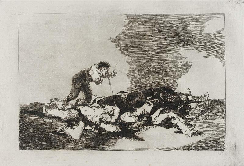 Para eso habeis nacido. (This is what you were born for); Fatales consequencias de la sangrienta guerra en España con Buonaparte. Y otros caprichos enfaticos [Disasters of War], plate 12.