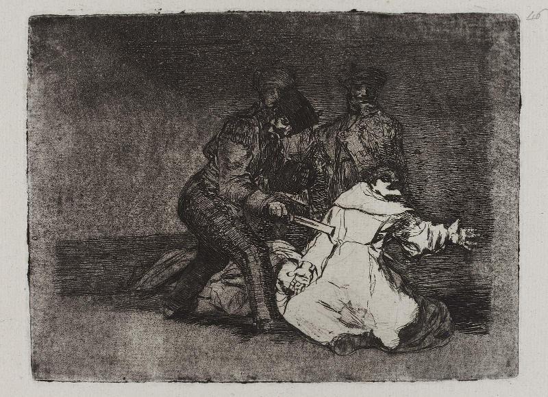 Esto es malo. (This is bad); Fatales consequencias de la sangrienta guerra en España con Buonaparte. Y otros caprichos enfaticos [Disasters of War], plate 46.
