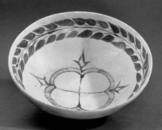 Bowl with cobalt blue design