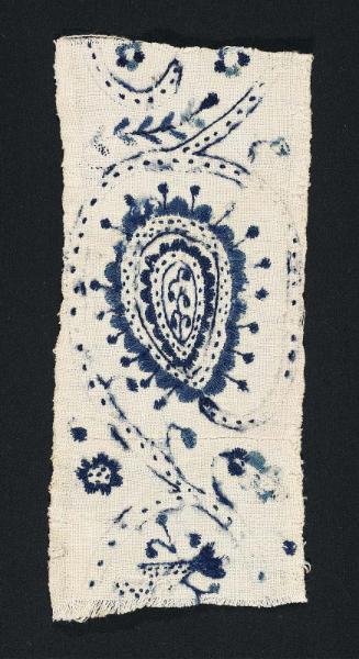 Fragment of a crewel-work border, one of three part