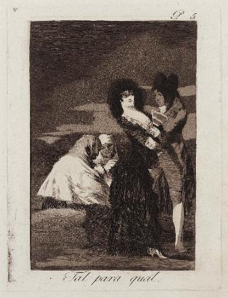 Tal para qual. (Two of a Kind); Plate 5 from the series "Los Caprichos"