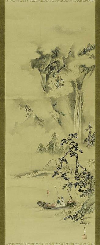 Seven Gods of Good Fortune in Landscape