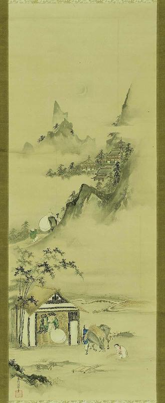 Seven Gods of Good Fortune in Landscape