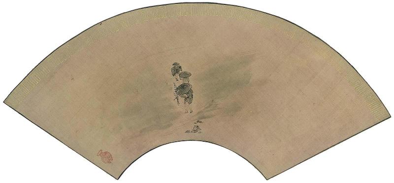 Peasants with Umbrellas in the Rain