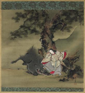 Minister Yuriwaka Subduing a Boar