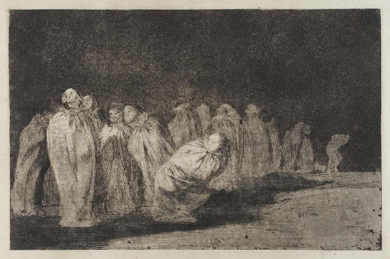 Men in Sacks (Los Ensacados); from the "Disparates" series, plate 8