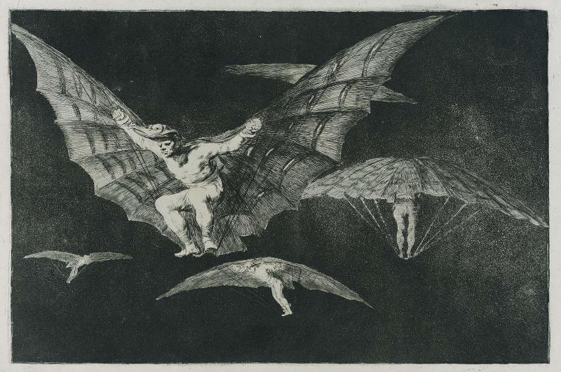 Modo de Volar (A Way of Flying); from the "Disparates" series, published as Los Proverbios, plate 13
