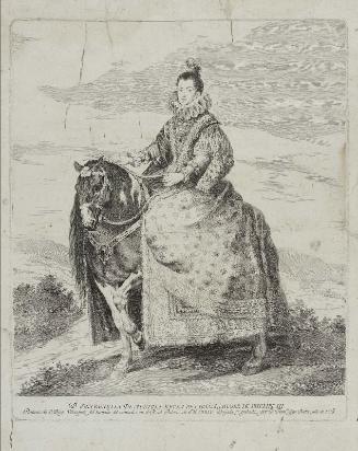 Margarita de Austria, Queen of Spain, on Horseback